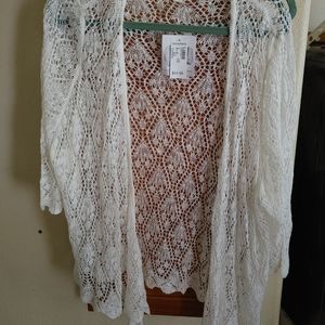 White shrug/sweater from dressbarn